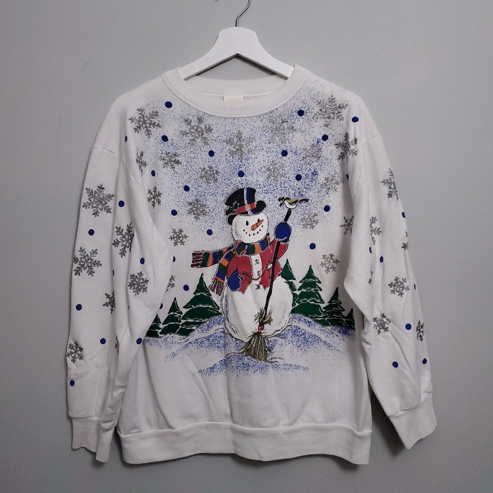 Vintage Grandma Crewneck Snowman Christmas Sweatshirt